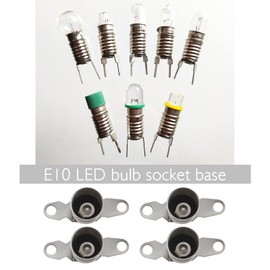 SING F LTD 20Pcs E10 Socket Light Fixed Device E10 Bulb Socket Base E10 LED Bulbs Lamps Socket Base Electrical Accessories for School Experiments Making Toys