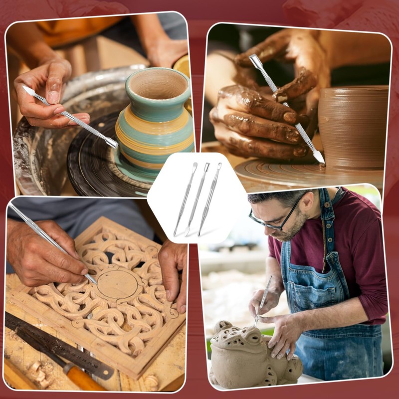 Piriuuo Wax Carving Tools Set, Stainless Steel Clay Sculpting Tools