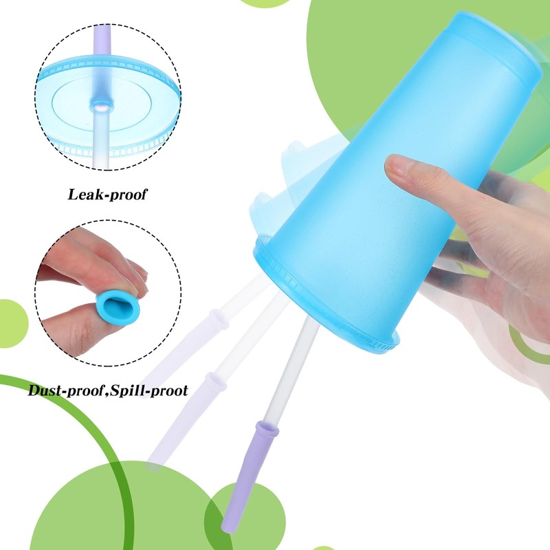 Guduling 6pcs Reduce Tumbler Straw Replacement, Spill-Proof Replacement Straw for