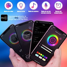 3M Super Bright Tira LED [App Bluetooth Smart Control], 30 LEDs/m, Diyife 5050 Tira de Luces LED Luces LED para Cuarto, Sincronización de Música/Voz Cambio de Color DIY para TV, Sofá, PC