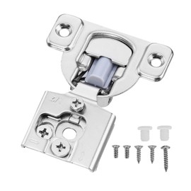VEVOR Partial Overlay Kitchen Cabinet Door Hinges, 20 Packs, 105 Degree Opening Angel Soft Close Concealed Hinges for Framed Cabinets, With Mounting Screws