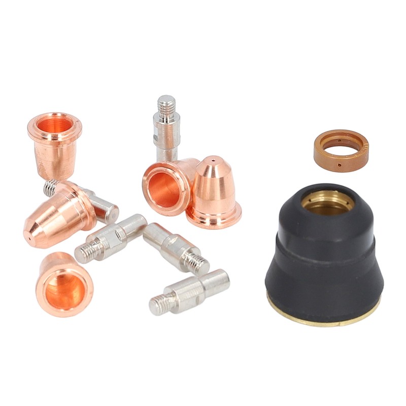 12Pcs Nozzle Electrode Kit Brass Plasma Torch Electrode Nozzle Tip
