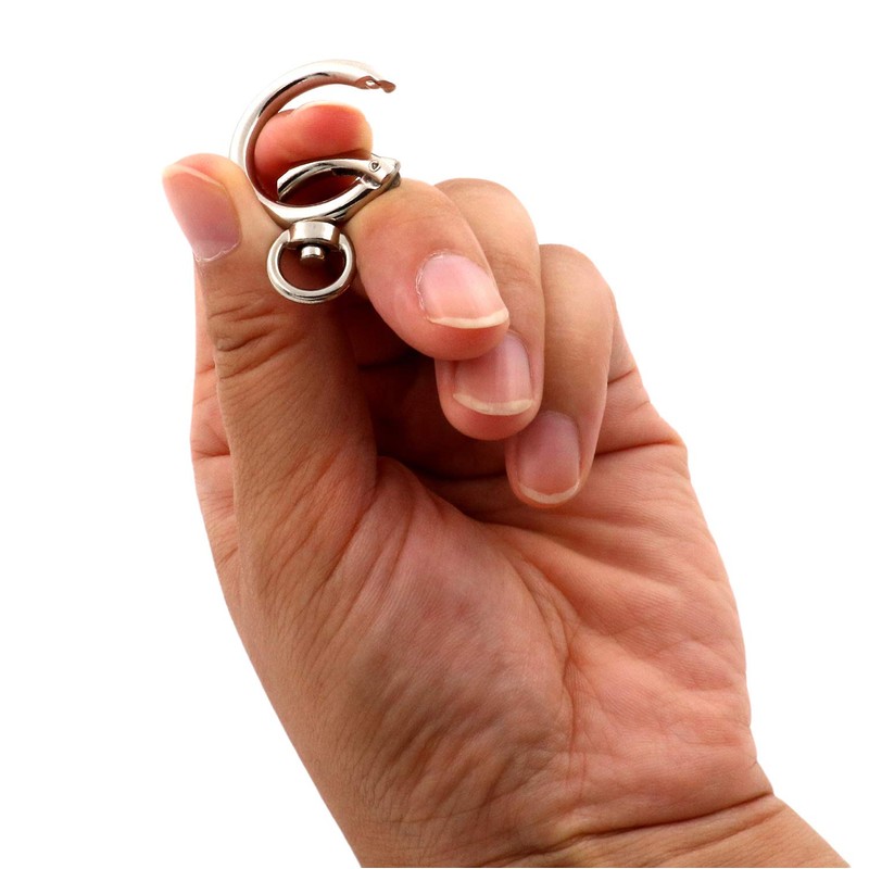 BIKICOCO Spring Gate Ring with Swivel Loop O-Ring Clasp Push