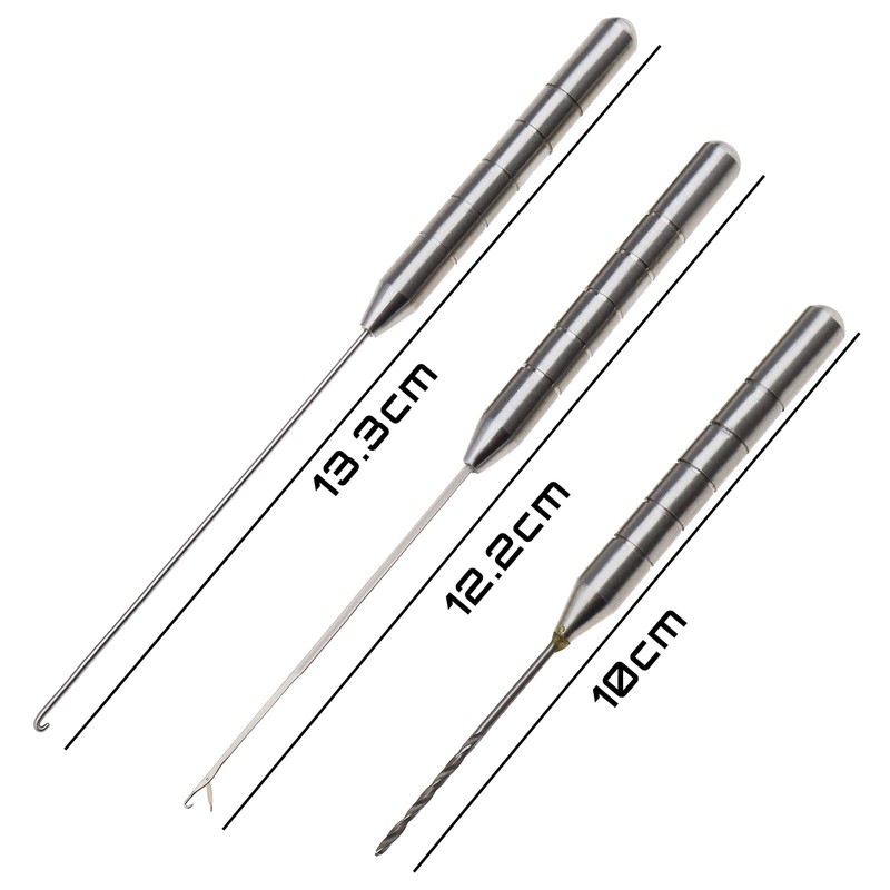 SING F LTD 3PCS Fishing Bait Tool Set Bait Needle