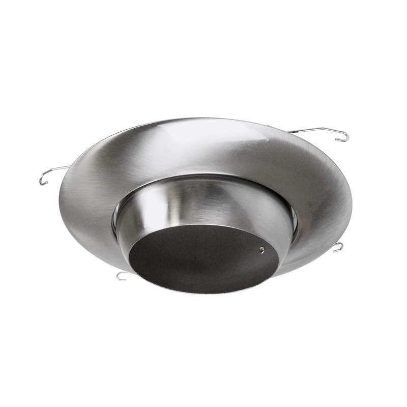 NICOR Lighting 6 inch Nickel Recessed Eyeball Trim Designed for