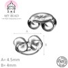 My-Bead 10 Pairs 20 Pieces Stud Earrings 4.5 mm 925