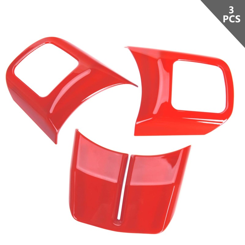 JeCar Interior Steering Wheel Decoration Trim Kits for 2011-2018 Jeep