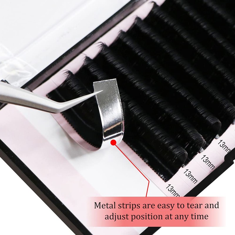 Individual Eyelashes for Eyelash Extension 03/05/07/10/15/20 Thickness C/D Curl Single