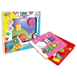 Teorema Giocattoli 67942 Montessori Game with Geometric Figures to Insert into Pictures