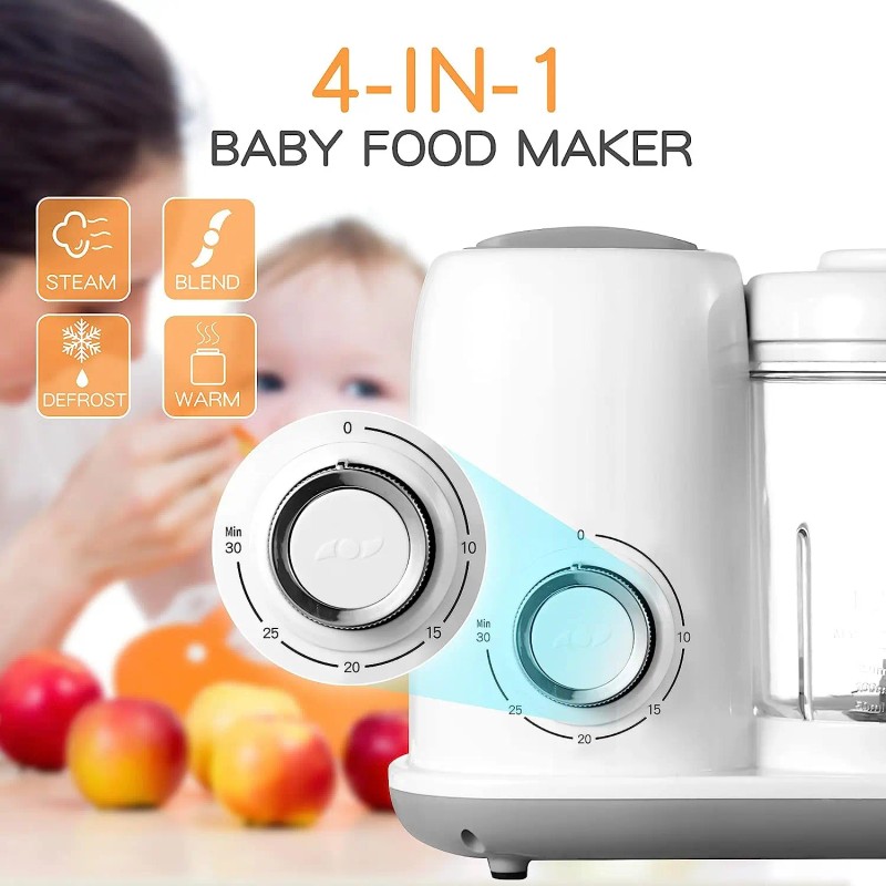 Baby Food Maker, 4 in 1 Baby Food Processor and