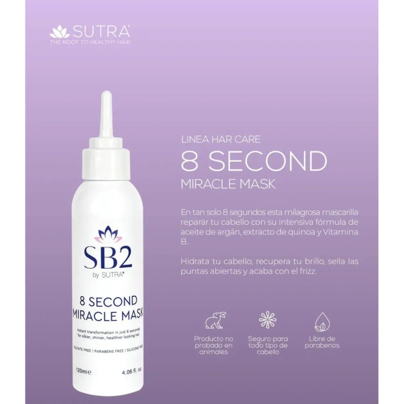 Mascarilla 8 Seg Para Cabello Con Aceite Argan Vitamina B