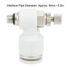50Pcs Air Flow Control Valve Pneumatic White Adjustment Durable Quick