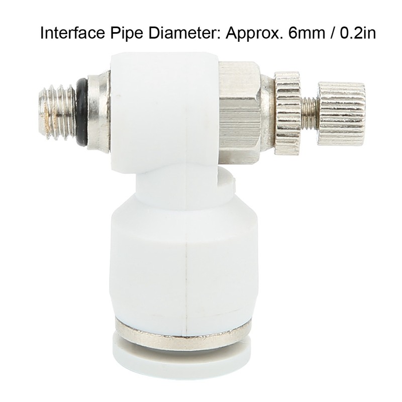 50Pcs Air Flow Control Valve Pneumatic White Adjustment Durable Quick