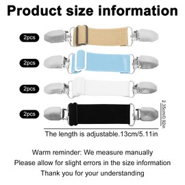 8 Pcs Cinch Clip for Dress Elasticated, Waist Clips for Dresses, Mitten Clips, Waist Cincher Clip, Clothing Clips Adjustable for Tightening Clothes