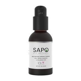 Sapo All Natural Age Defying Wrinkle Serum with Vitamin B, C, E, Retinol and Hyaluronic Acid. Anti Aging, Renewing, Hydrating and Moisturizing Face...