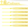 JIXZEN 6Pcs Aesthetic Highlighters, Yellow highlighter, No Bleed with Soft