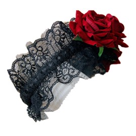 TianQin WY Lady Women Girls Dark Blue Vintage Sparkling Crystal Diamond Butterfly Flower Jewelry Headbands Hair Hoop Alice Hair Clips Claw Barrettes (Rose Headband)