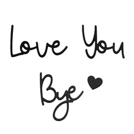 1 Set Of Wooden Door Signs, Creative Letters Door Signs, Love You Goodbye Wooden Sign, Black Wooden Hanging Sign, Home Wall Decoration