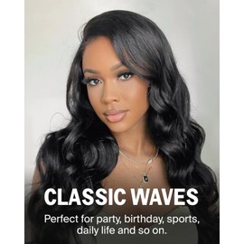 Megalook hair HD Lace Front Wigs Human Hair 12A Body Wave Lace Front Wigs Human Hair 13x4 Lace Frontal Wigs Human Hair Pre Plucked Pre Bleached Tiny Knots Wig 18 Inch