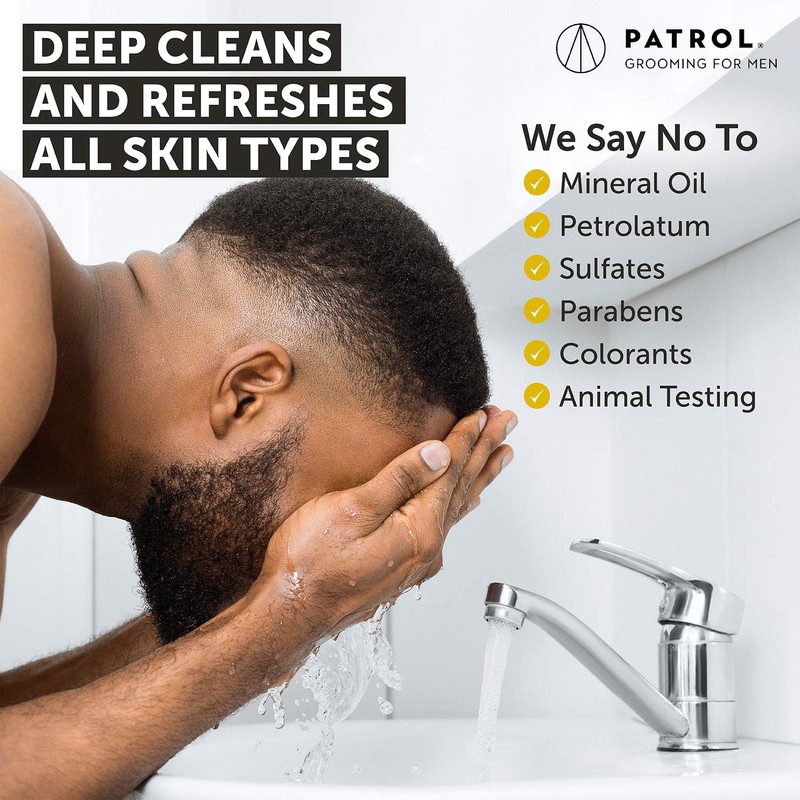 Bump Patrol Skin Patrol Activated Charcoal Face Wash - Sulfate-Free,