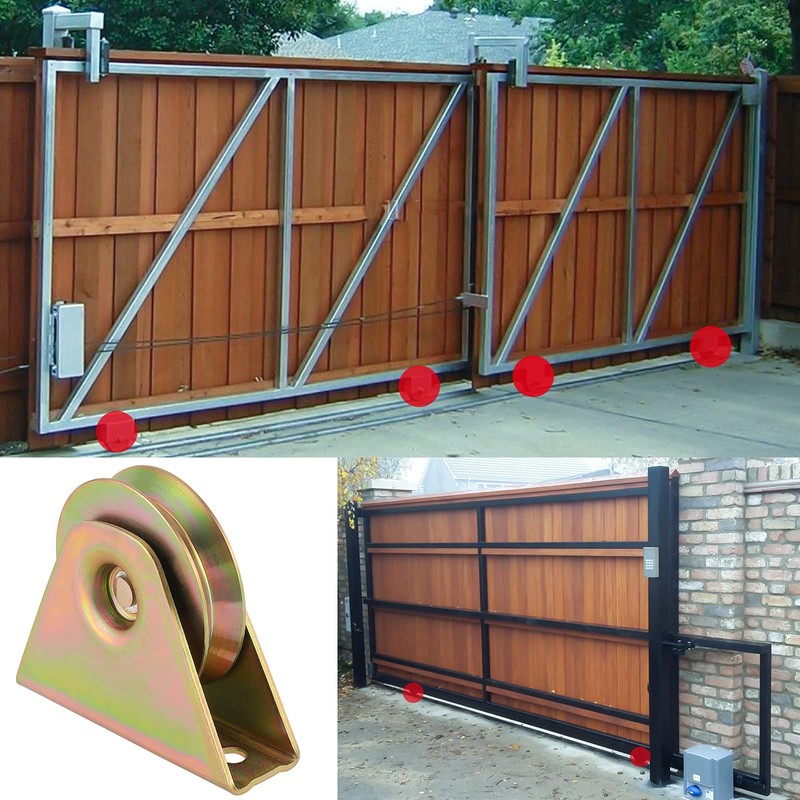 SHEUTSAN 2PCS 3.5 Inches (88mm) V Type Sliding Gate Roller,