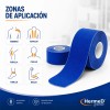 Cinta Kinesiológicas Vendaje Neuromuscular Tape 5mx5cm Color Azul