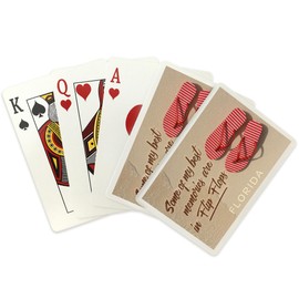 Lantern Press Florida, Best Memories in Flip Flops (52 Playing Cards, Poker Size Card Deck with Jokers)