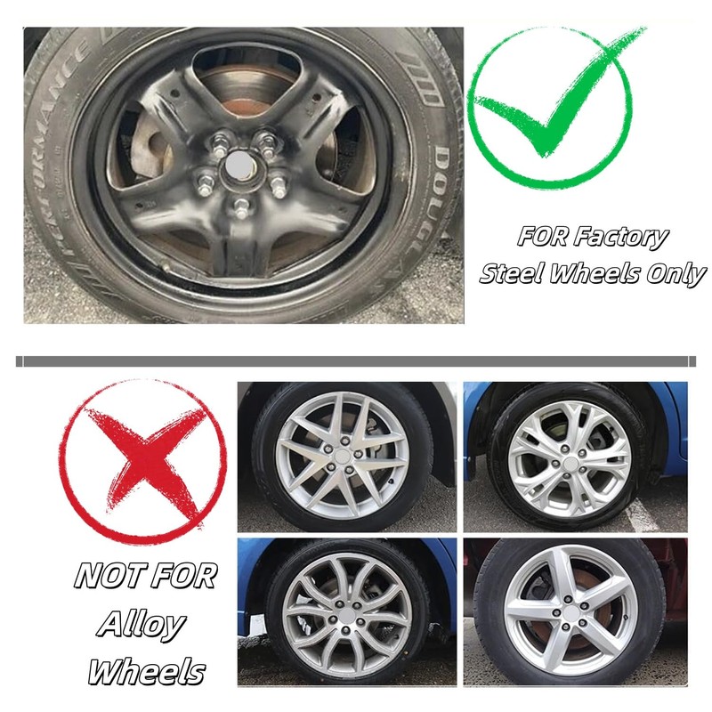 TULALUX Wheel Hubcaps Compatible with Ford Fusion 2010 2011 2012;