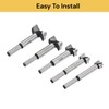 EZONEDEAL 5PCS forstner bit Set /15-35mm High Carbon Steel Long