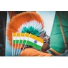 50 Packs India Flags Hand-hold Mini Flag Small Hand-waved Indian