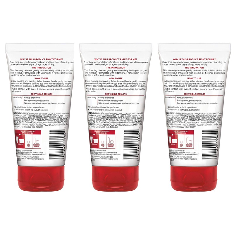 L’Oreal Paris Revitalift Cream Cleanser 5oz (3 Pack)