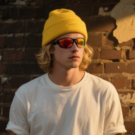 AWGSEE Polarized Sports Sunglasses for Men, UV400 Protection Lightweight Wrap Around Sun Glasses for Cycling Fishing Driving