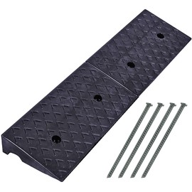 Electriduct 3.1" Heavy Duty Rubber Curb Ramp 20,000 lbs Weight Capacity (10 Tons) Includes Asphalt Mounting Hardware Rebar Spikes