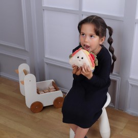 Apricot Lamb Delicious Sandwich Stuffed Animals for Kids, Soft Cute Plush Toys for Baby Girl and Boy, Fluffy Delicious Sandwich 4.3 Inches