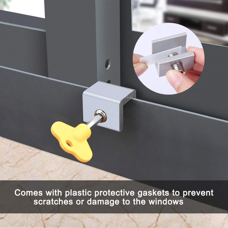 ZFYQ Window Locks, 6 Pack Sliding Windows with Keys, Freely