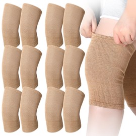 Geiserailie 6 Pairs Elastic Knee Brace for Women Men Knee Compression Sleeves Brace Bandage Support for Pain, Aching Sleeve for Acl, Mcl, Injury Recovery, Meniscus Tear