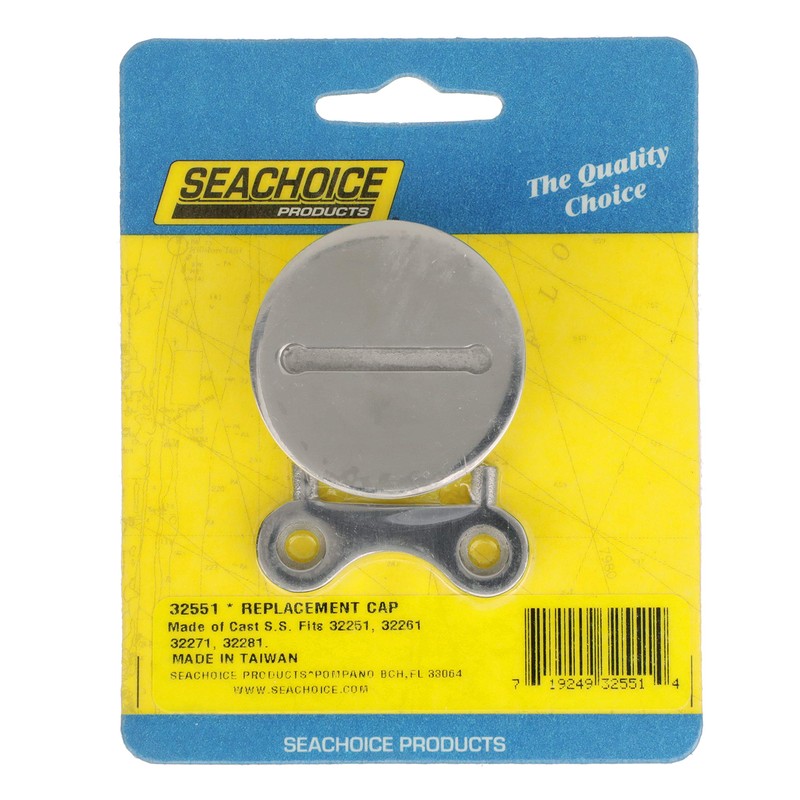 Seachoice Replacement Gas Fill Cap, Cast Stainless Steel