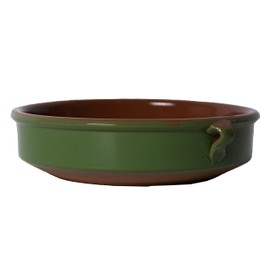 Terrissaires - Terracotta, Clay Bowl, Green Cazuela 17 cm Diameter
