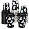 50 Set Halloween Disposable Coffee Cup & Lid, 8oz Holographic