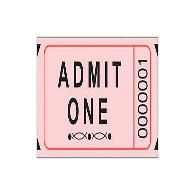 PREMIER SOUTHERN TICKET Single Ticket Roll, Pink