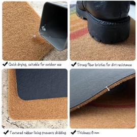 BinHang Take Off Your Fucking Shoes Welcome Rug, Outdoor Inside Front Low-Profile Door Mats for Entrance Rugs Indoor Entry Mat Non Slip Doormat Good Cleaning Effect 23.6X15.7 Inch