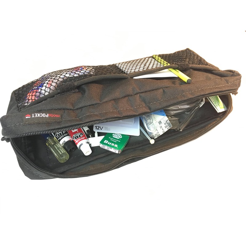 adventurePOCKETS Moto Pockets Motorcycle Pannier/Side Case Lid Bag, 14"x6" 2.75