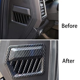 Keptrim for F-150 ABS Carbon Fiber Side Air Conditioning Vent Outlet Trim for 2015-2020 Ford F150, 2pcs