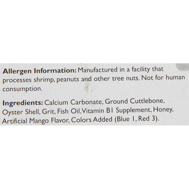 F.M.Brown'S 51514 Brown'S Mango Flavored Calcium Cuttlebone With Clip, 1.25-Ounce