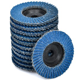 HATANSE Pack of 12 Serrated Discs Diameter 76 mm x 10 mm Sanding Discs Sanding Mop Disc 40 60 80 120 Grit Set Lamellar Discs for Angle Grinder Polishing Machine