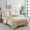 Sweet Home Collection King 3 Piece Sherpa Comforter Set -