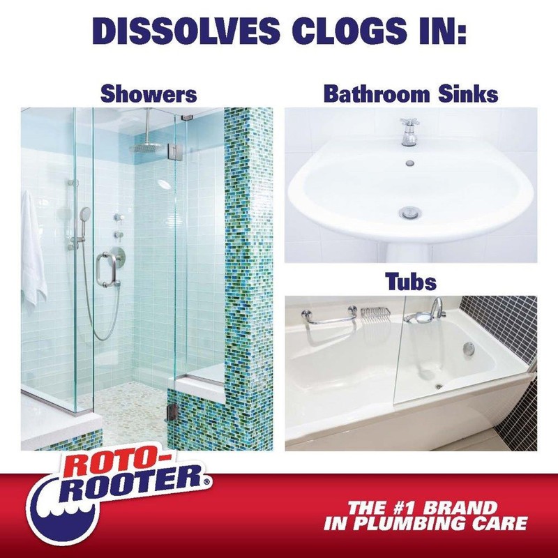 Roto-Rooter 351405 Hair Clog Remover Drain Cleaner, 64 oz