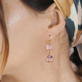 Brown Topaz Earrings for Women Dangle Earrings Brown Crystal Earrings Handmade Hypoallergenic Gold Earrings Drop Earrings for Women