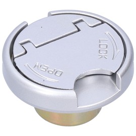 Gas Tank Cap Replacement Tank Cap Silver with 2 Keys Universal Motorcycle Gas Tank Lid Fits Giovanni