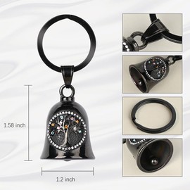 Cross Angel Wings Gremlin Bells - Guardian Angel Biker Bell Viking Odin Christopher Motorcycle Accessories Keychain Gifts for Men and Women